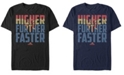 Fifth Sun Marvel Men's Captain Marvel Higher Further Faster Quote, Short Sleeve T-shirt